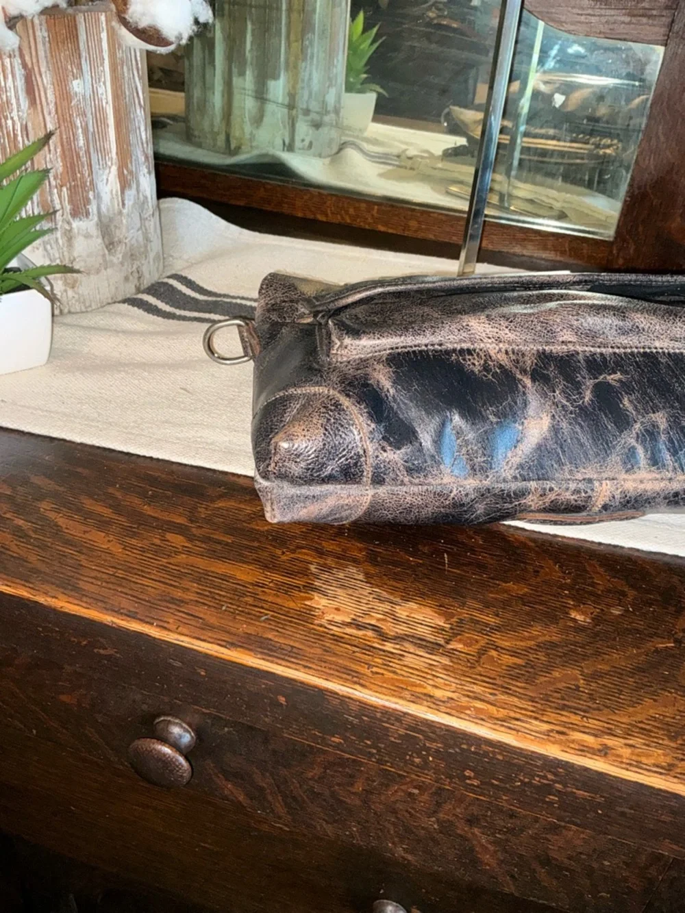 NWT Bed Stu Leather Greenway Handbag Crossbody Bag Black Lux MSRP $265 - Picture 10 of 15